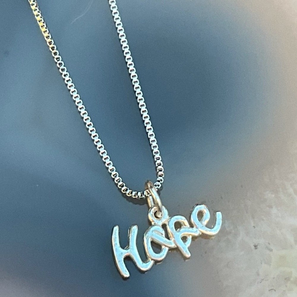 Sterling silver hope necklace inspirational jewelry